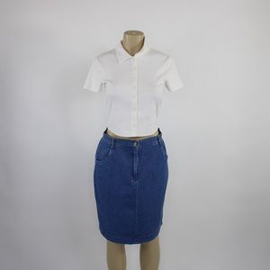 Vintage Willow Ridge high waist jean skirt